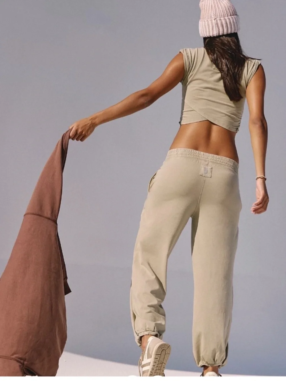 FP Movement by Free People Hot Shot Crossover Pant in Sage Stone - Picture 4 of 12